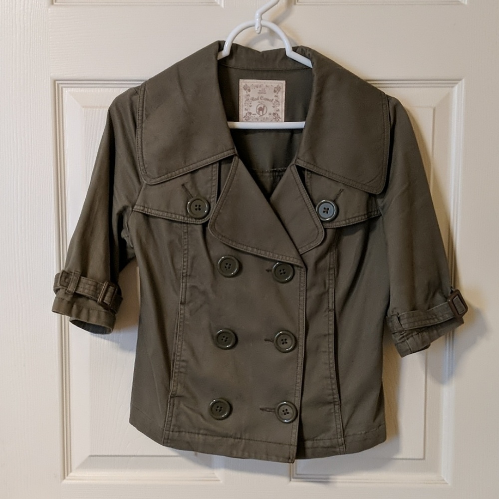 Olive Red Camel Jacket